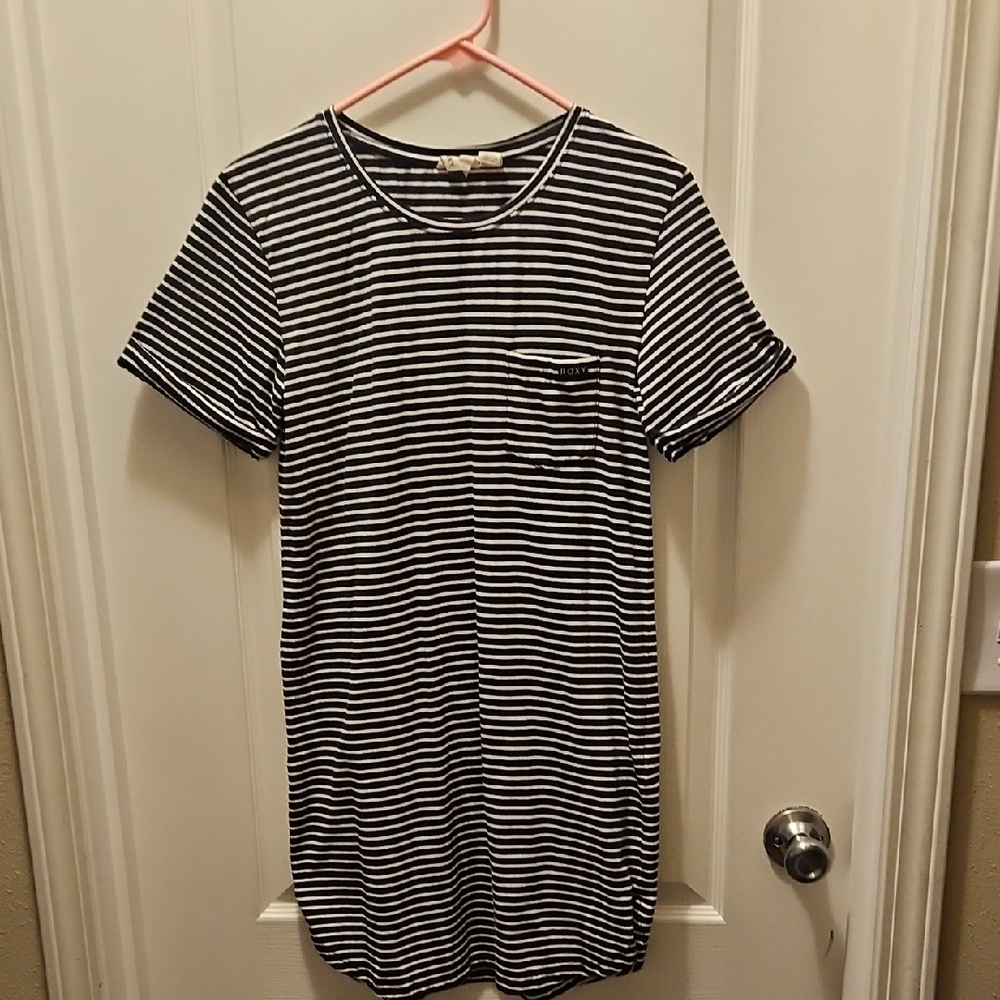 Roxy Navy and White Striped Top